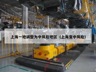 上海一地调整为中风险地区（上海变中风险）